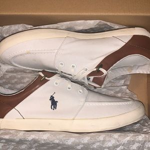 Polo Ralph Lauren, white, men’s golf shoes